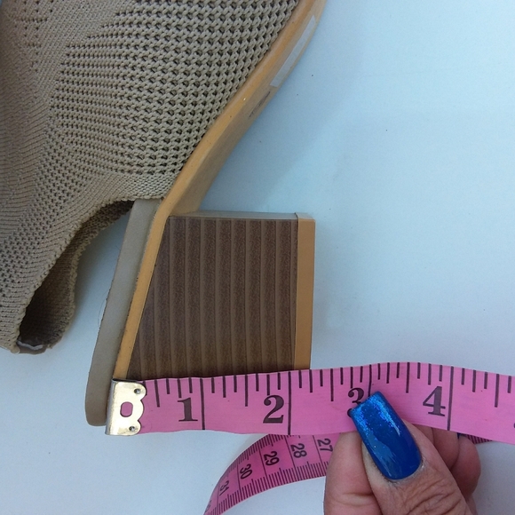 Women's Tan Open-Toe Ankle Booties 9 - Picture 4 of 5